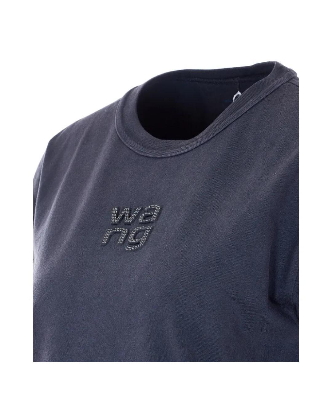 ALEXANDER WANG Черная хлопковая футболка, фото 3