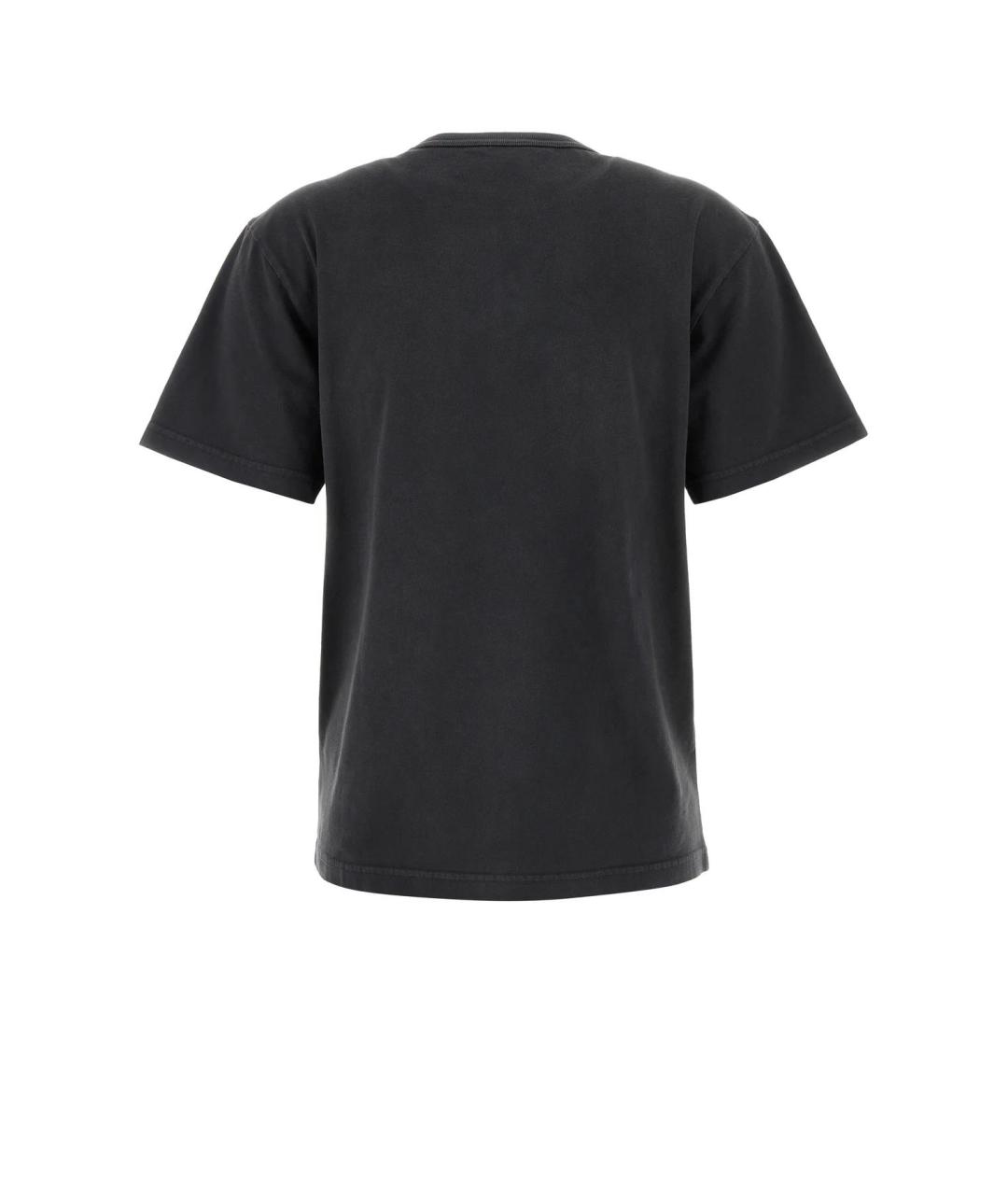 ALEXANDER WANG Черная хлопковая футболка, фото 2