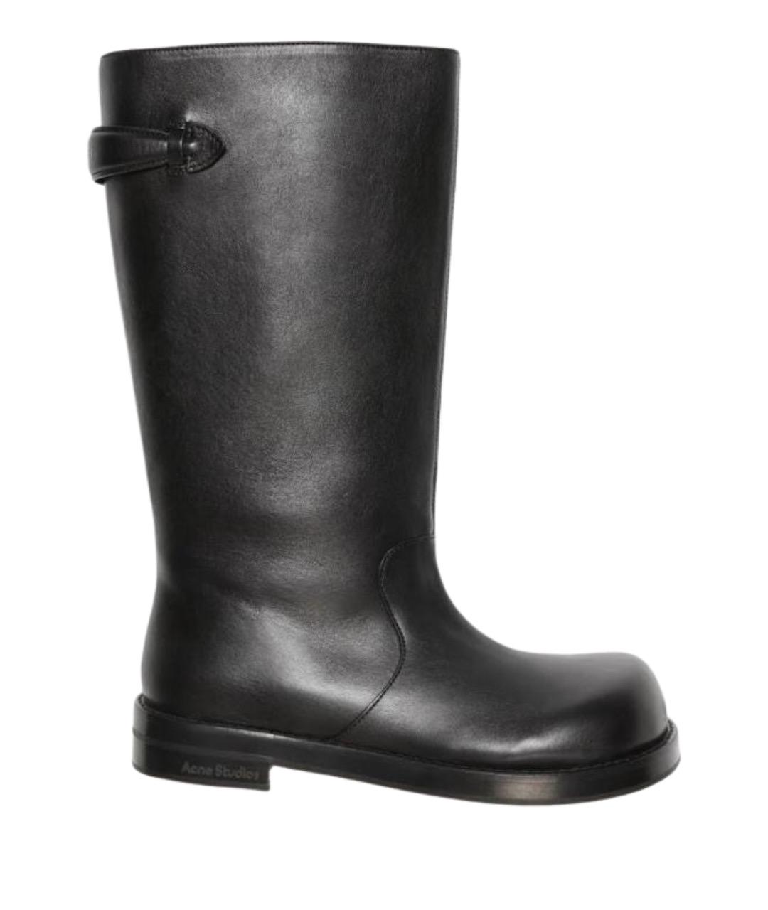 ACNE STUDIOS Черные кожаные ботинки, фото 1