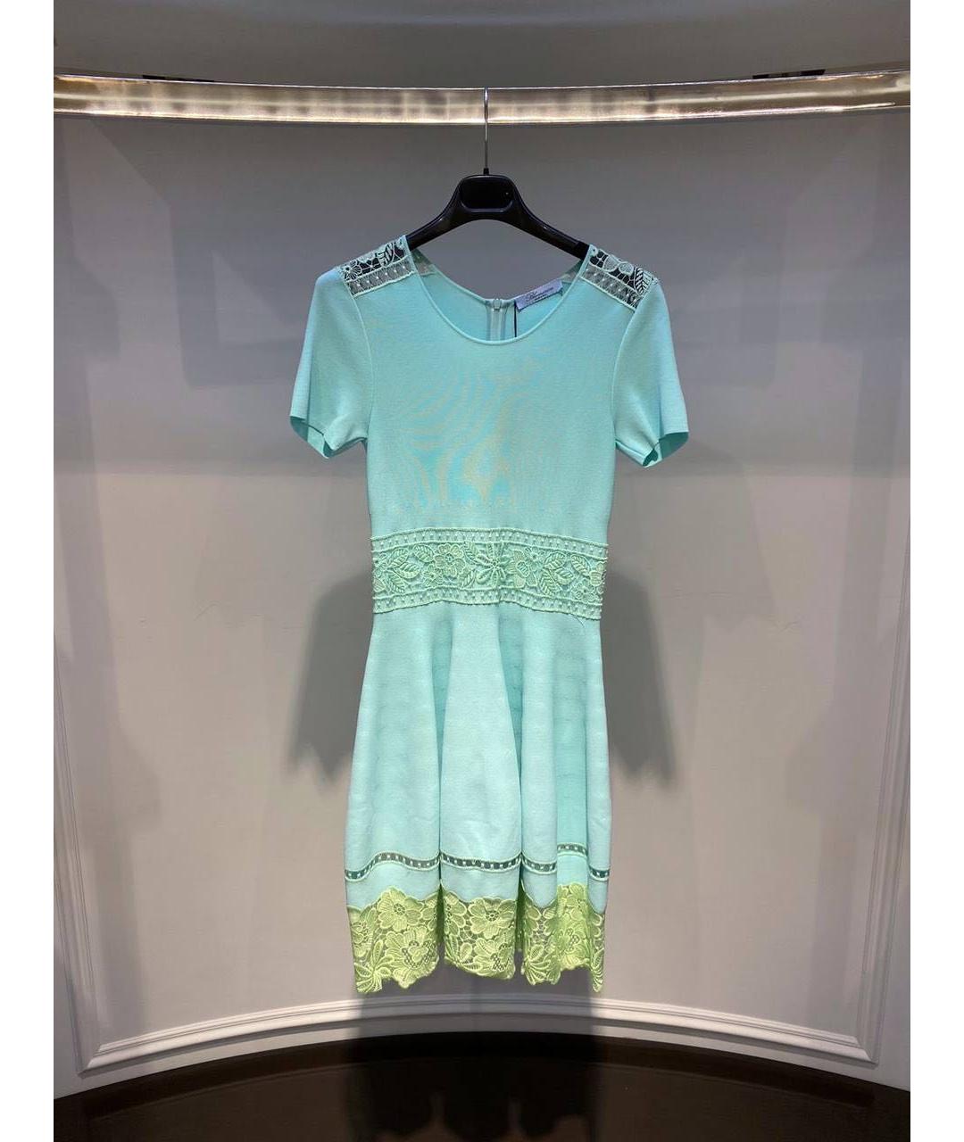 BLUMARINE Бирюзовое коктейльное платье, фото 3