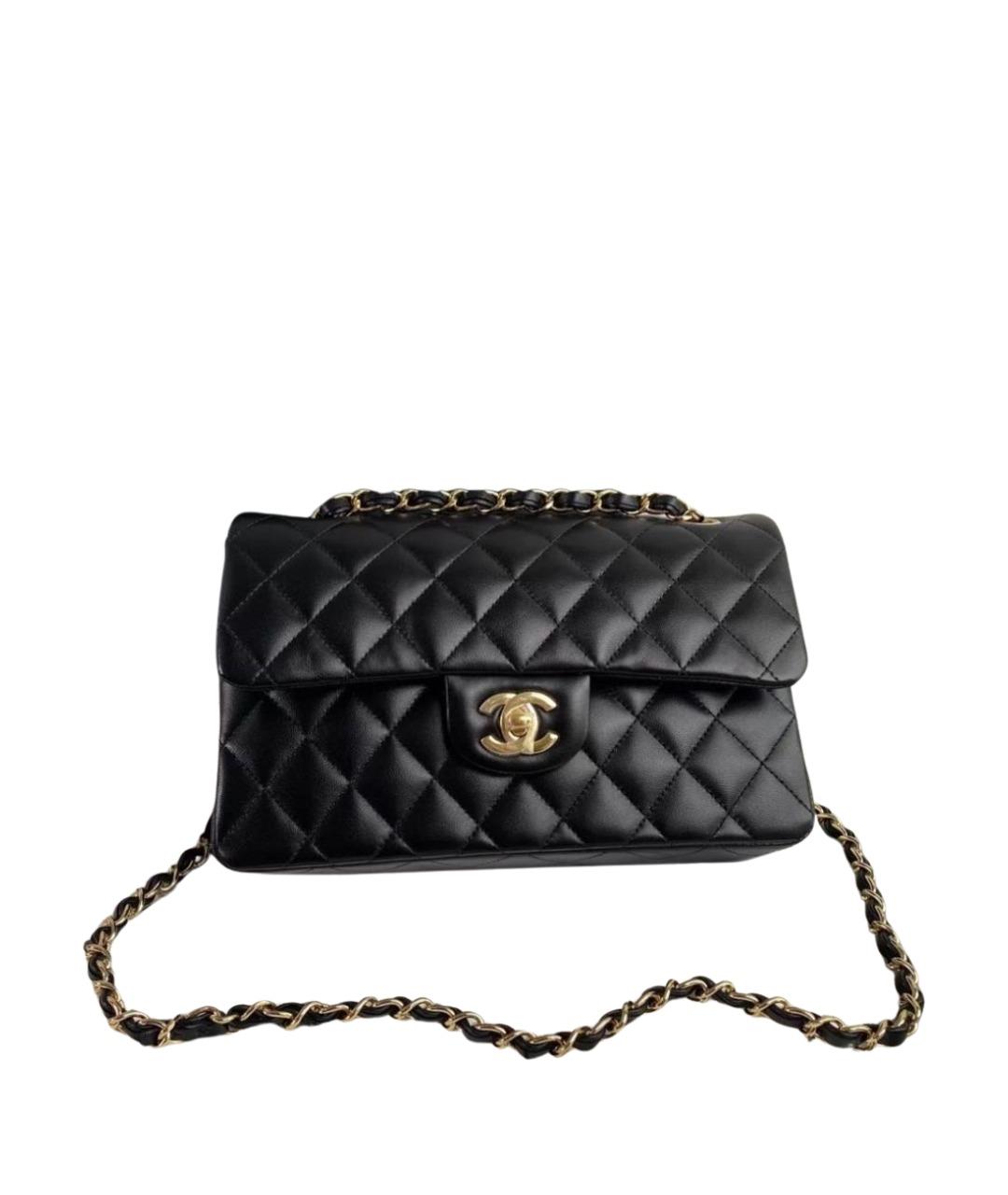 CHANEL Черная кожаная сумка через плечо, фото 1