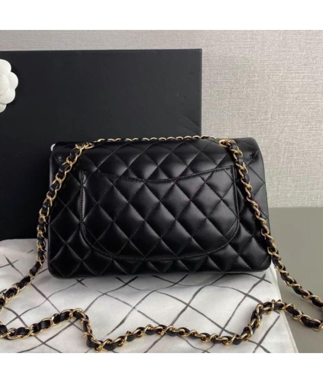 CHANEL Черная кожаная сумка через плечо, фото 3