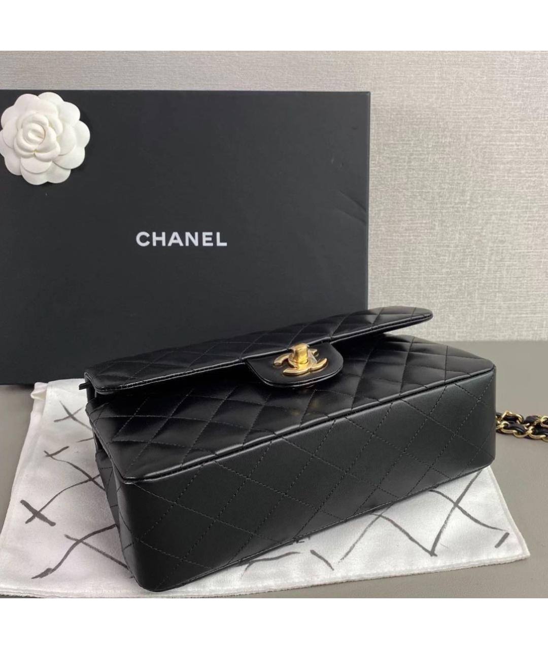 CHANEL Черная кожаная сумка через плечо, фото 5