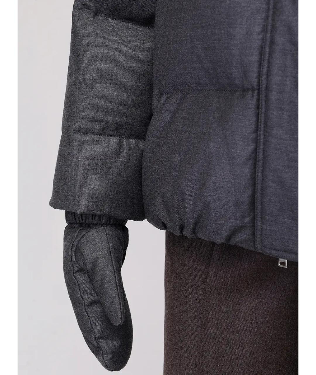 YVES SALOMON Антрацитовый шерстяной пуховик, фото 5