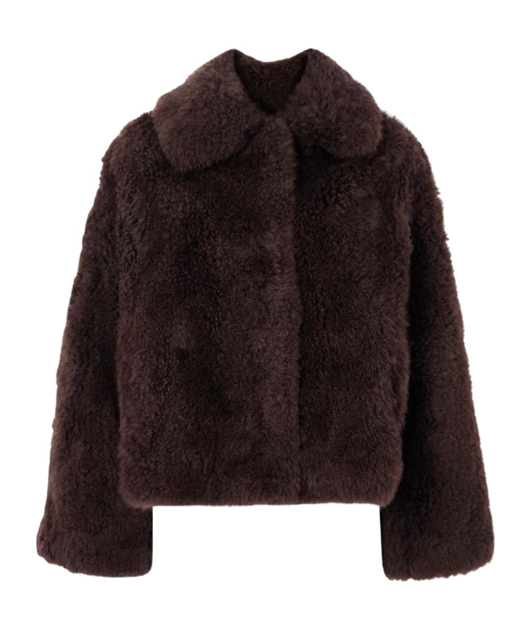 YVES SALOMON Коричневая меховая шуба, фото 1