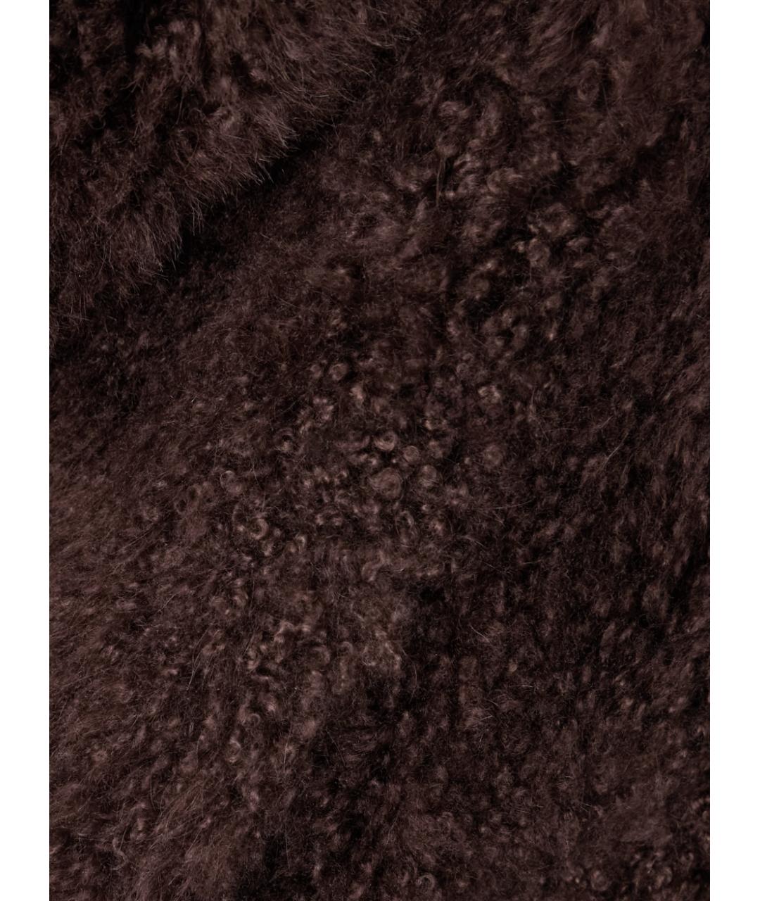 YVES SALOMON Коричневая меховая шуба, фото 4