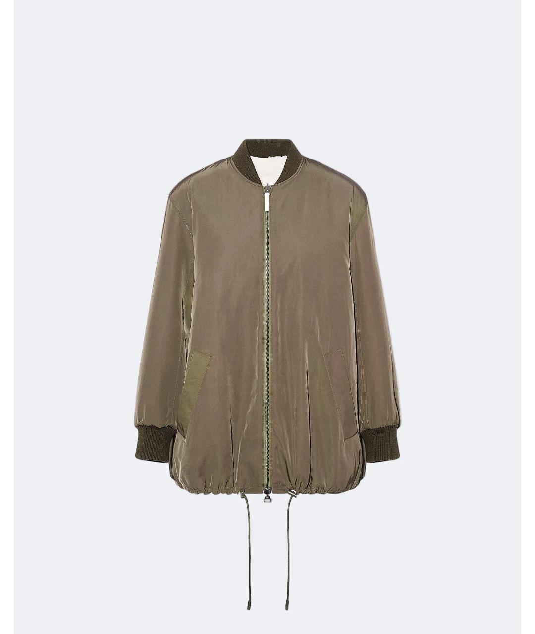 YVES SALOMON Хаки полиэстеровая куртка, фото 4