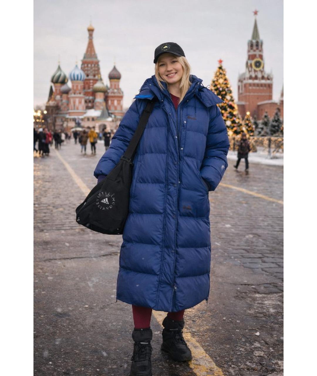 ADIDAS BY STELLA MCCARTNEY Темно-синий полиэстеровый пуховик, фото 2