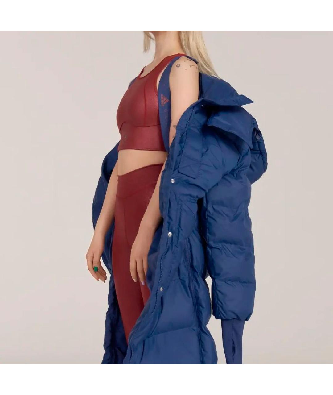 ADIDAS BY STELLA MCCARTNEY Темно-синий полиэстеровый пуховик, фото 7