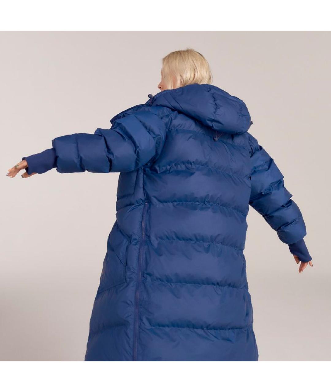 ADIDAS BY STELLA MCCARTNEY Темно-синий полиэстеровый пуховик, фото 8