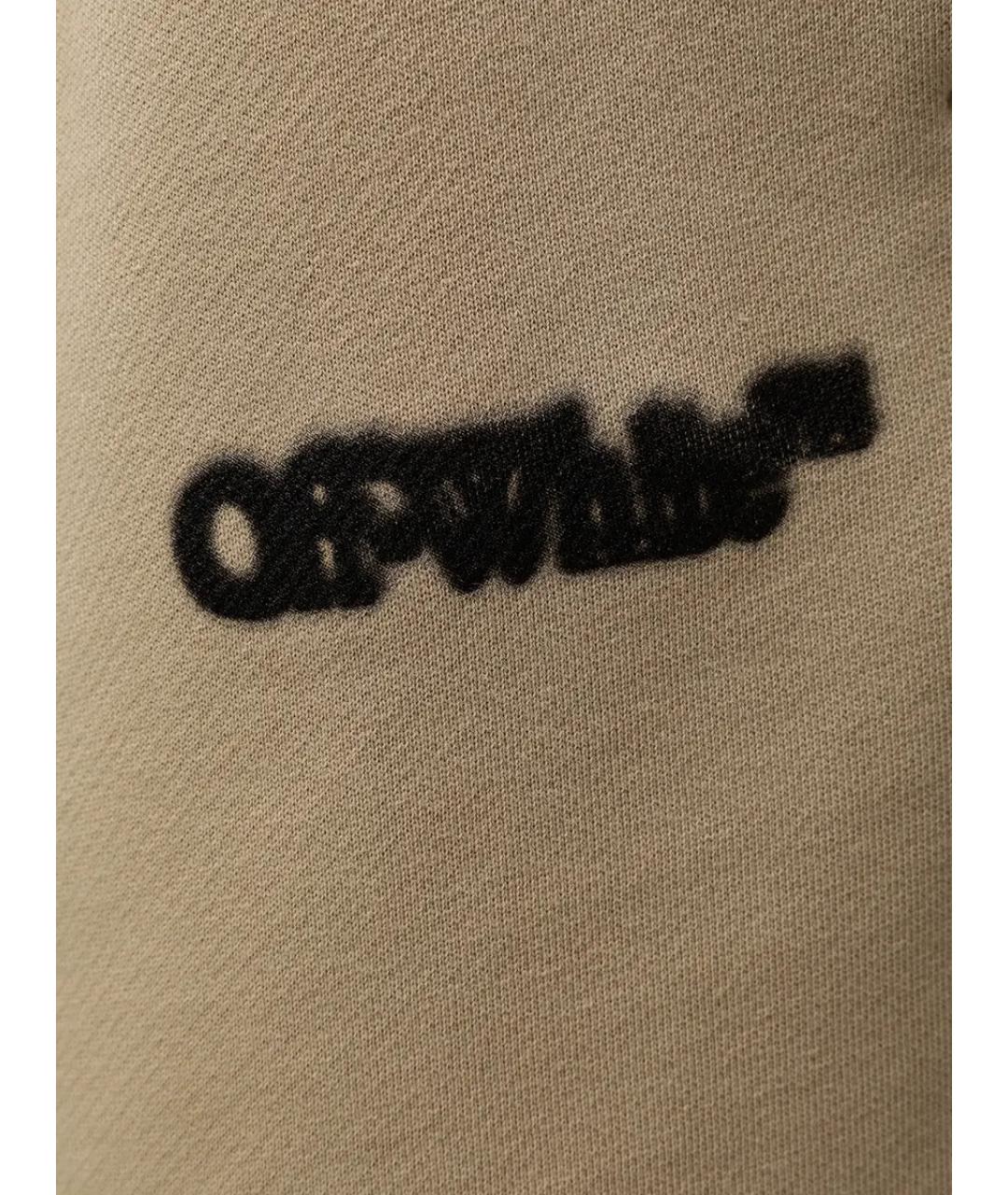 OFF-WHITE Бежевые хлопковые шорты, фото 6