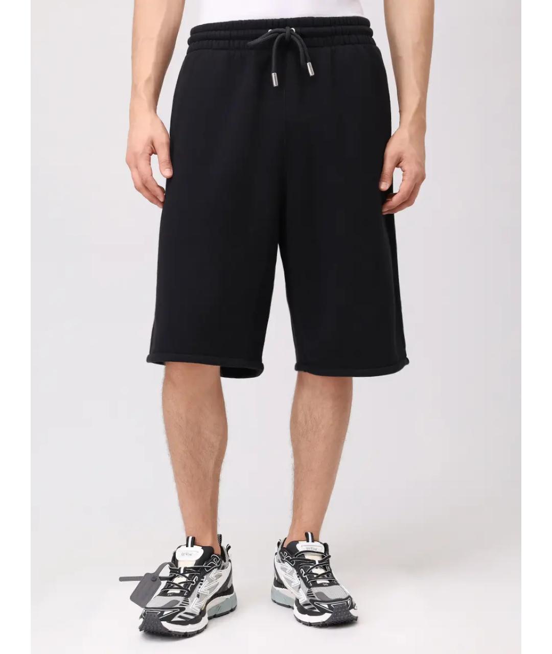 OFF-WHITE Черные хлопковые шорты, фото 4