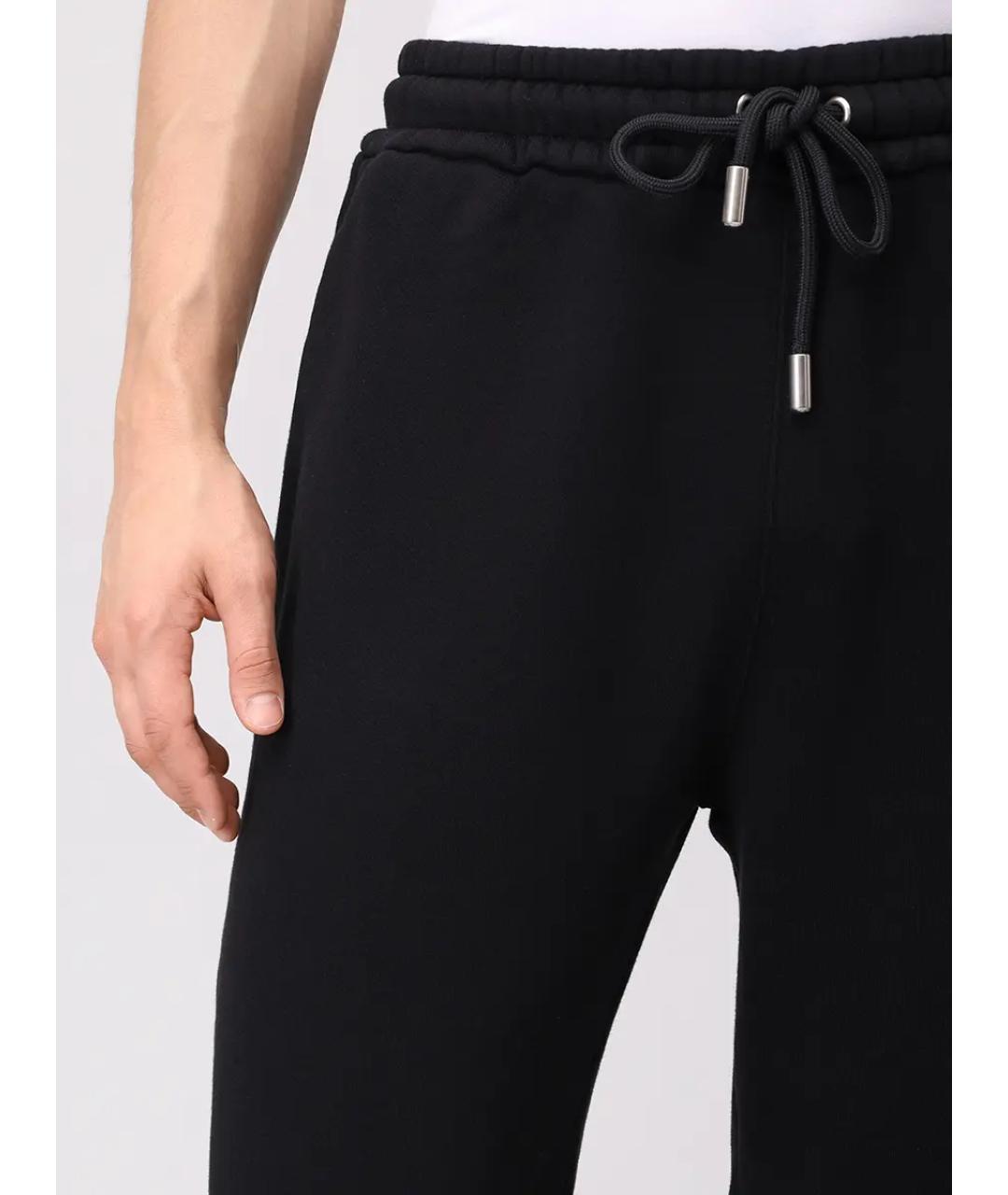 OFF-WHITE Черные хлопковые повседневные брюки, фото 5