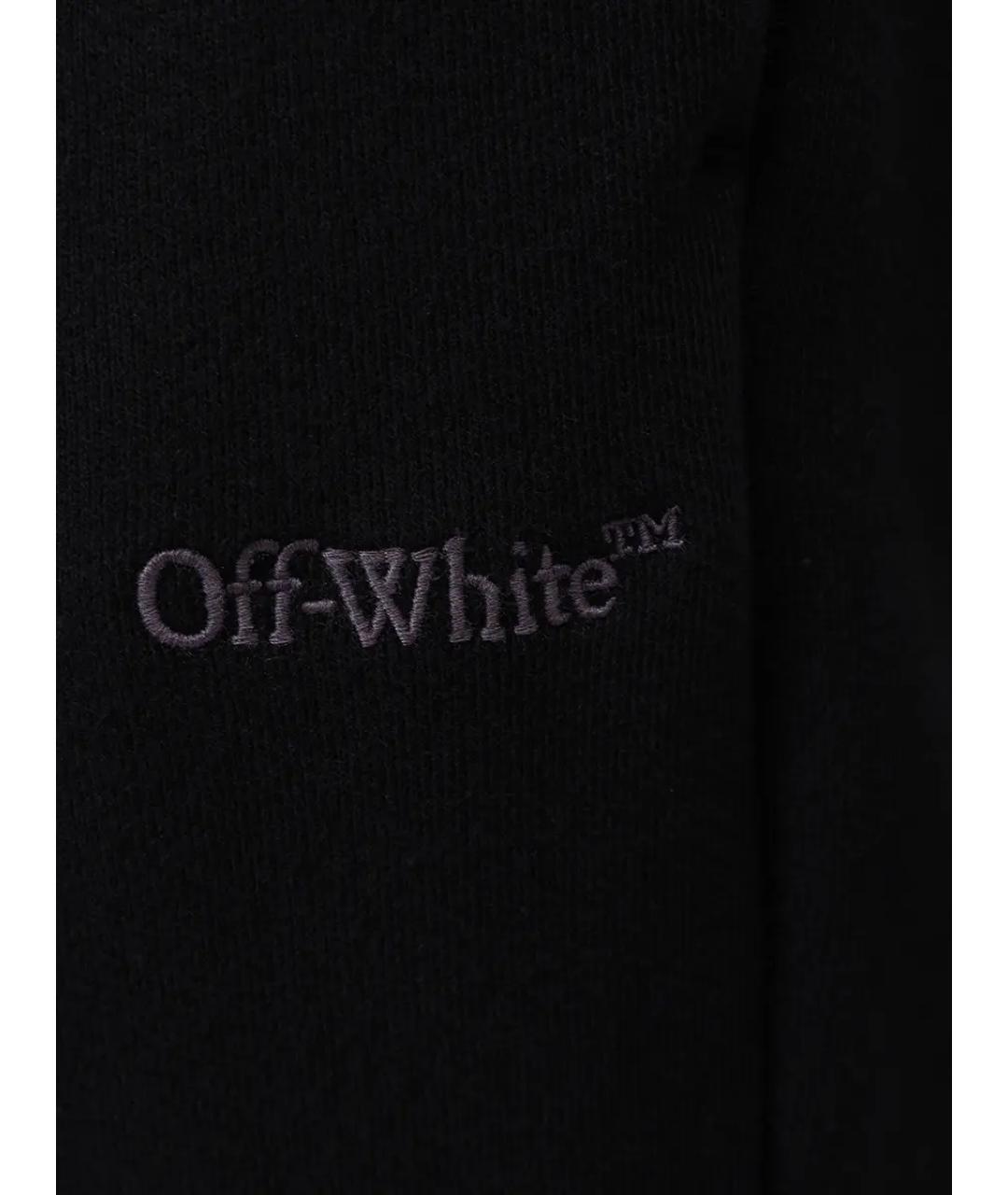 OFF-WHITE Черные хлопковые повседневные брюки, фото 6