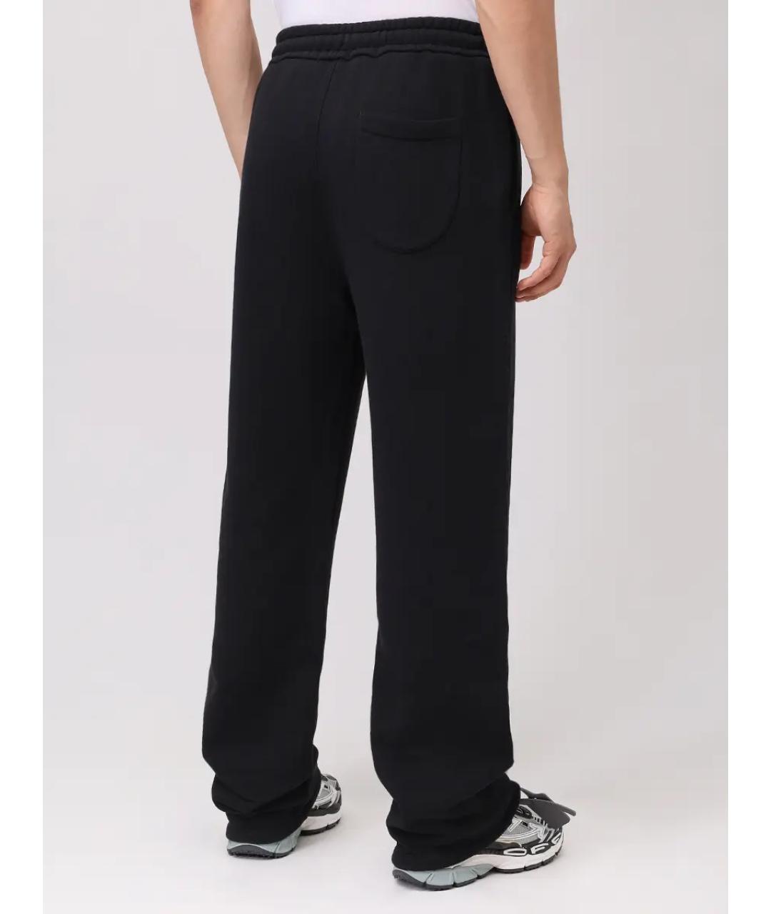 OFF-WHITE Черные хлопковые повседневные брюки, фото 3