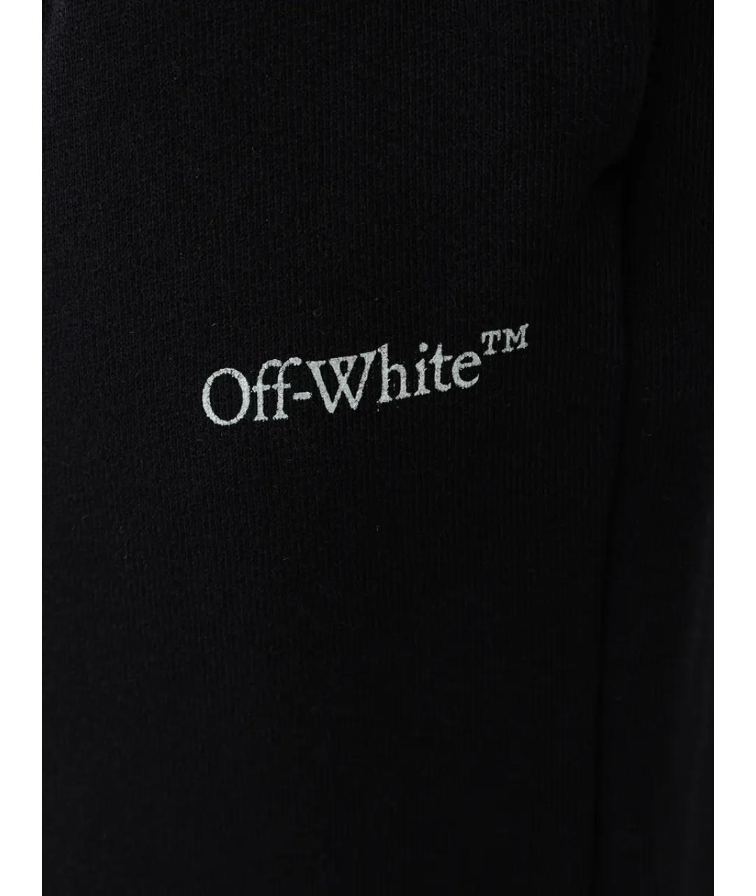 OFF-WHITE Черные хлопковые повседневные брюки, фото 6
