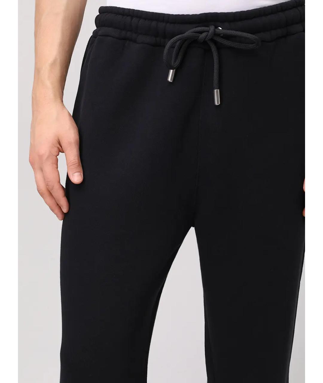 OFF-WHITE Черные хлопковые повседневные брюки, фото 5