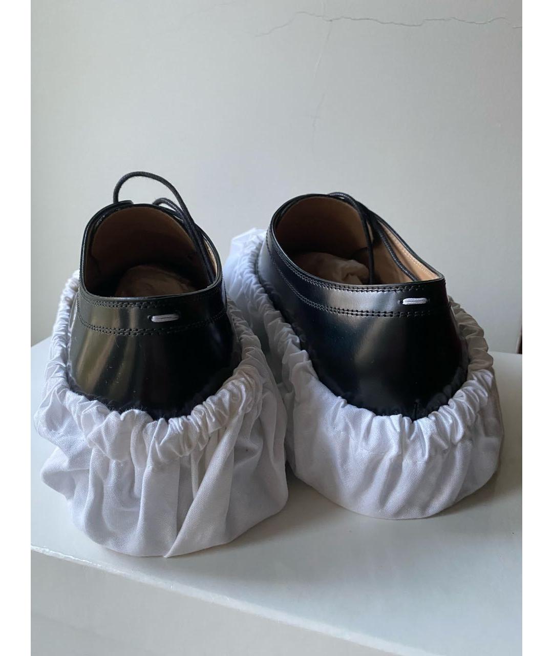 MAISON MARGIELA Черные кожаные брогги и оксфорды, фото 6