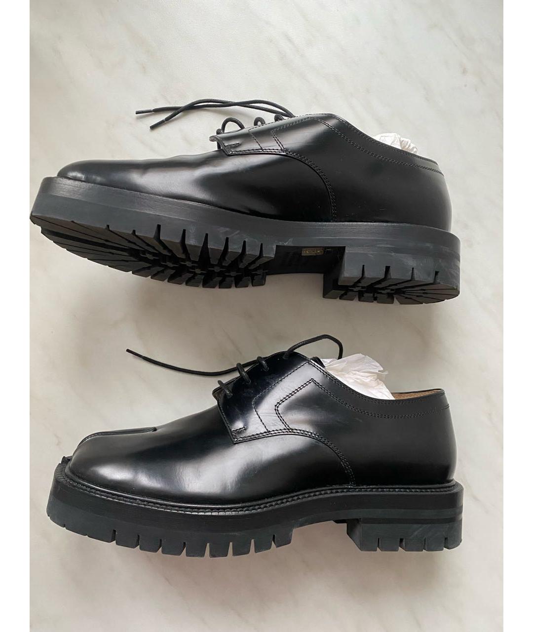 MAISON MARGIELA Черные кожаные брогги и оксфорды, фото 7
