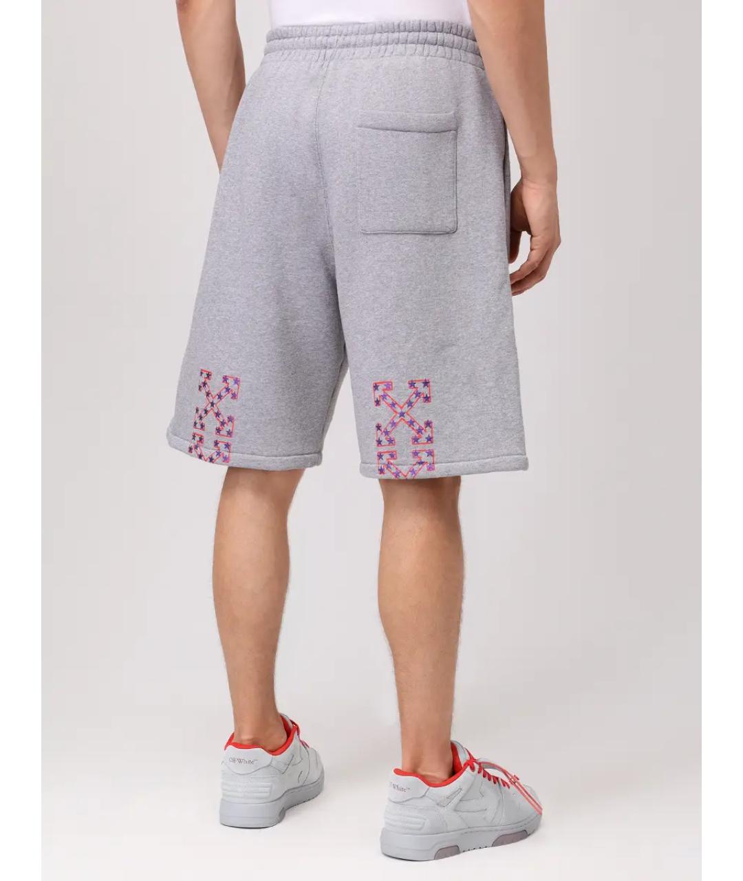 OFF-WHITE Серые хлопковые шорты, фото 3
