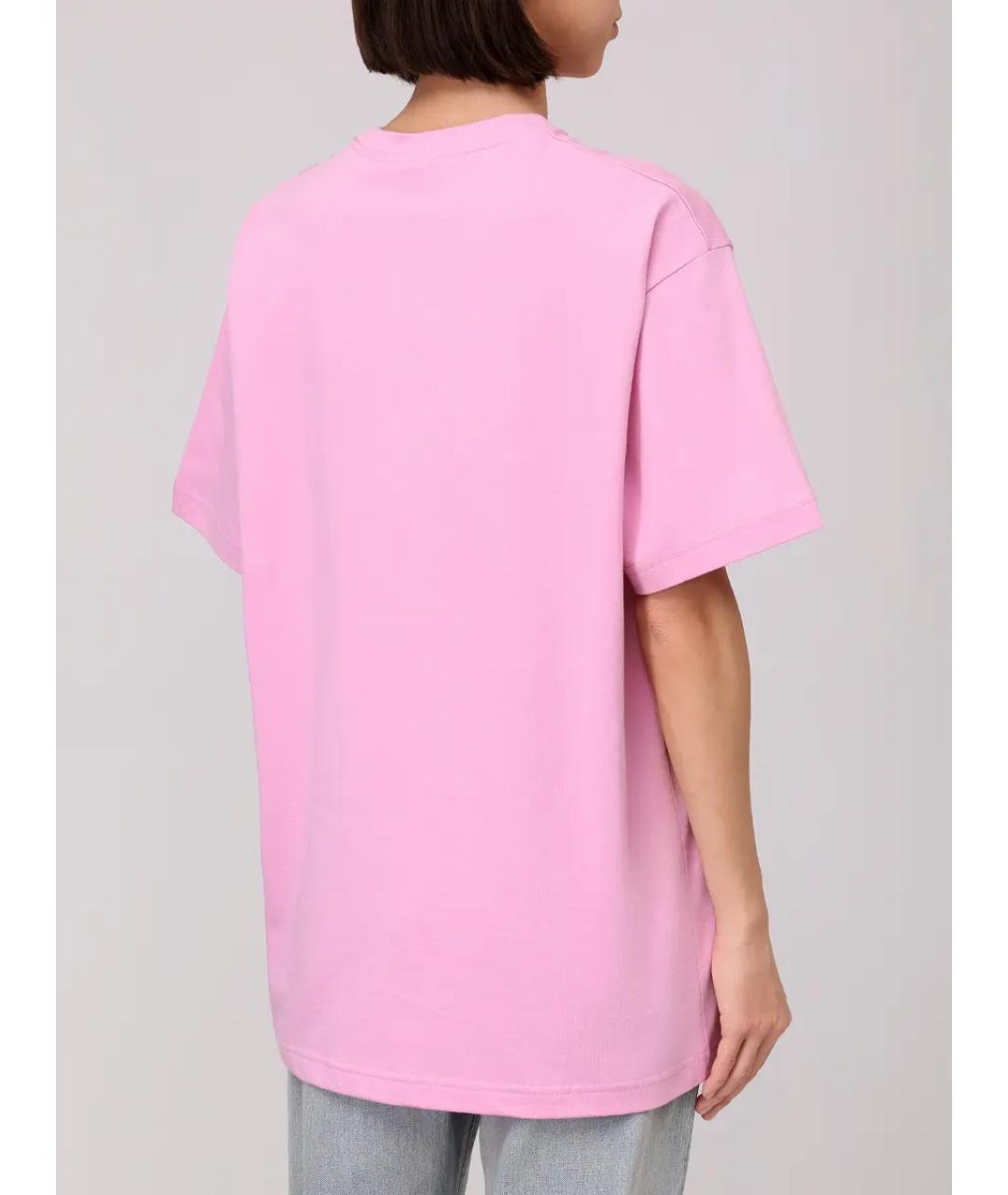 GUCCI Розовая хлопковая футболка, фото 3