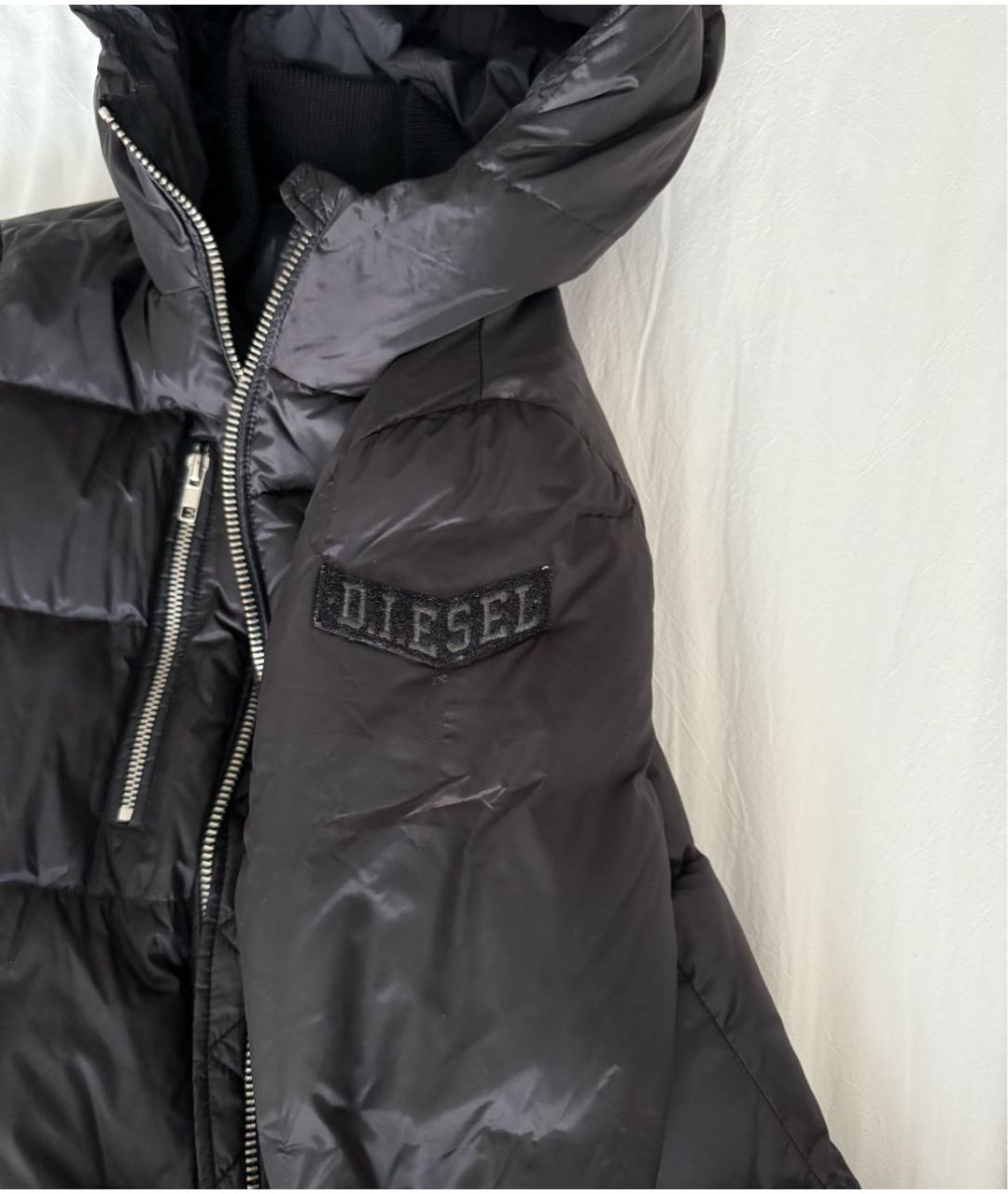DIESEL Черный полиамидовый пуховик, фото 3