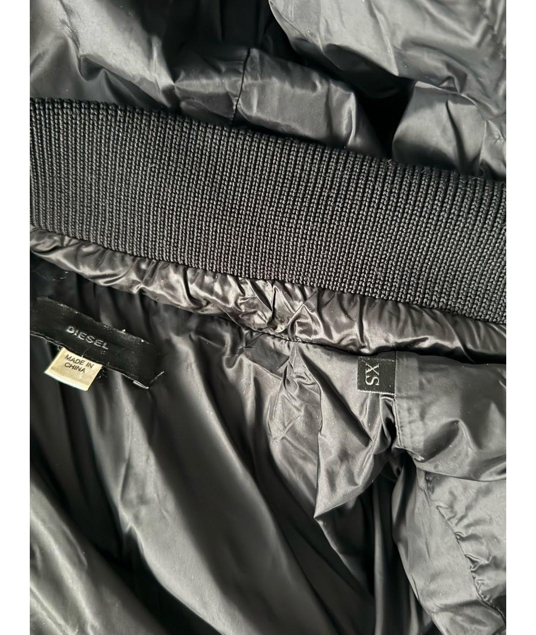 DIESEL Черный полиамидовый пуховик, фото 4