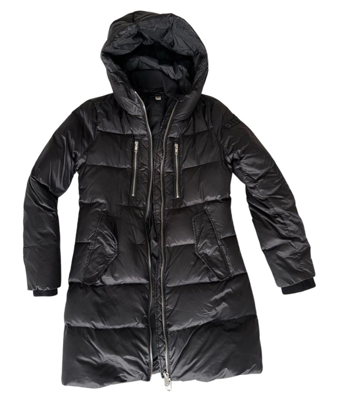 DIESEL Черный полиамидовый пуховик, фото 1