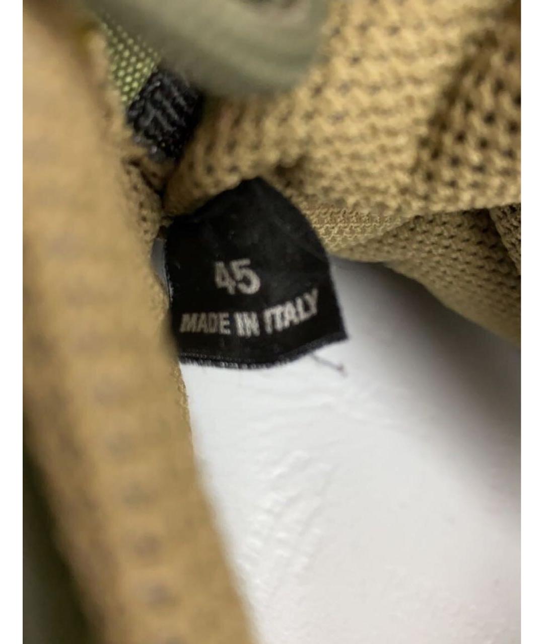 MAISON MARGIELA Зеленые кожаные низкие кроссовки / кеды, фото 5