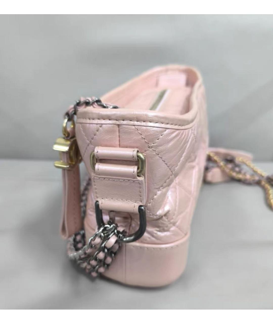 CHANEL Розовая кожаная сумка через плечо, фото 5