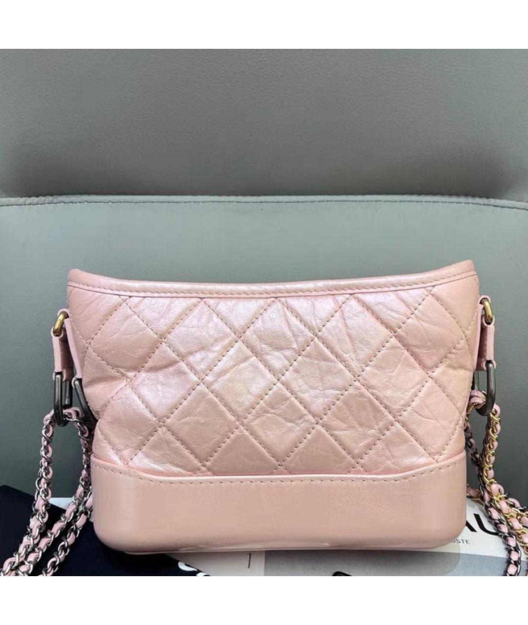 CHANEL Розовая кожаная сумка через плечо, фото 2