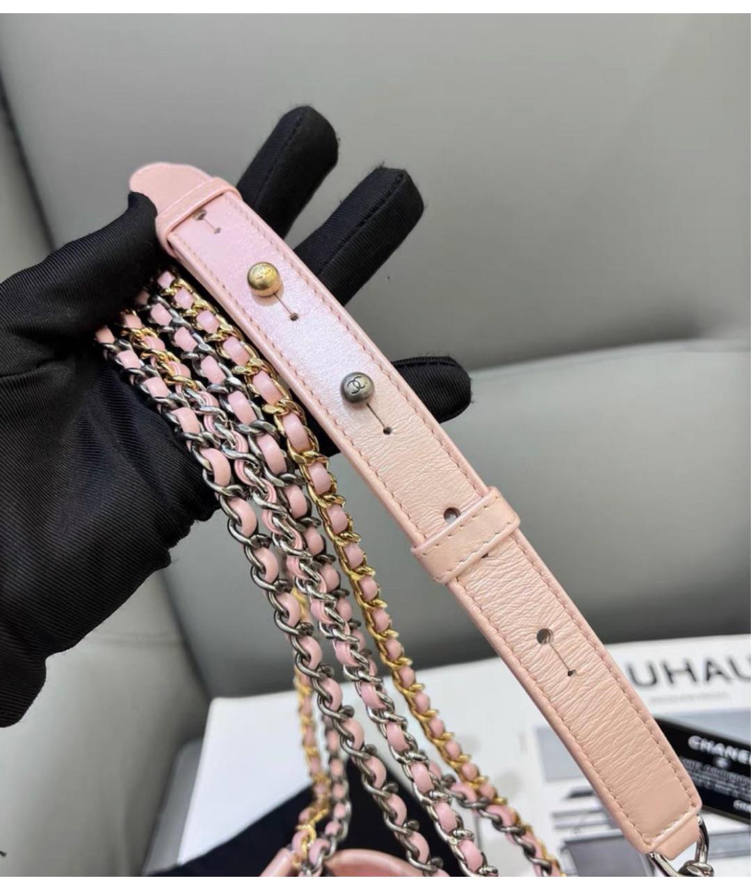 CHANEL Розовая кожаная сумка через плечо, фото 4