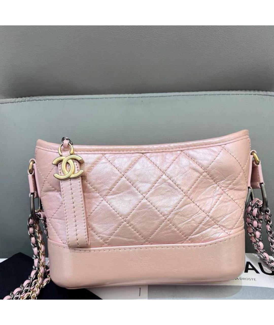 CHANEL Розовая кожаная сумка через плечо, фото 6