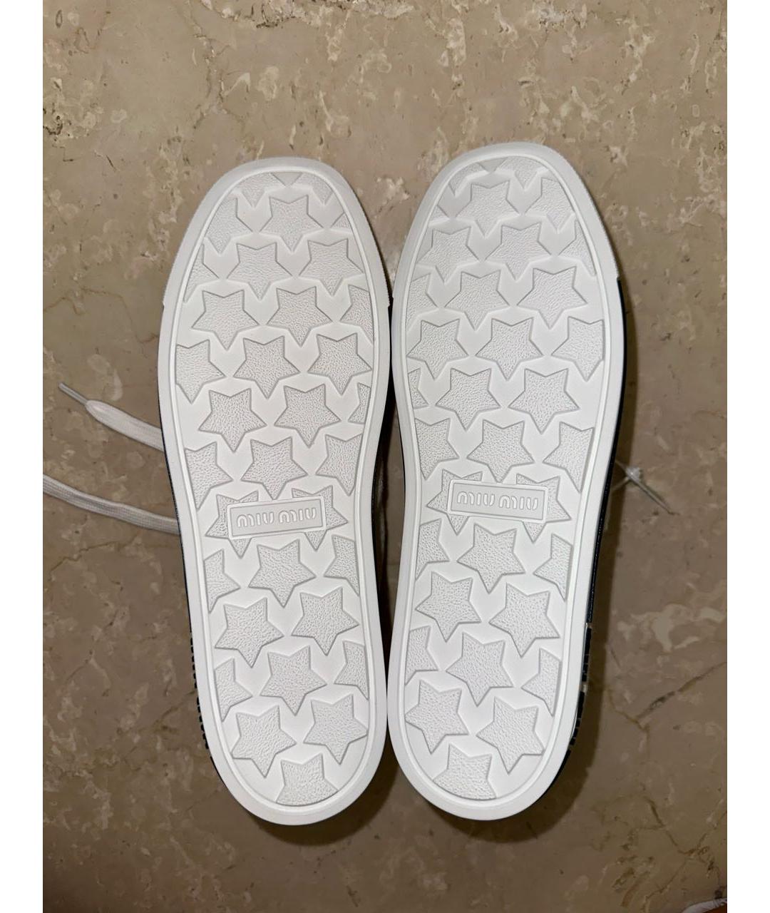 MIU MIU Белые текстильные кеды, фото 6