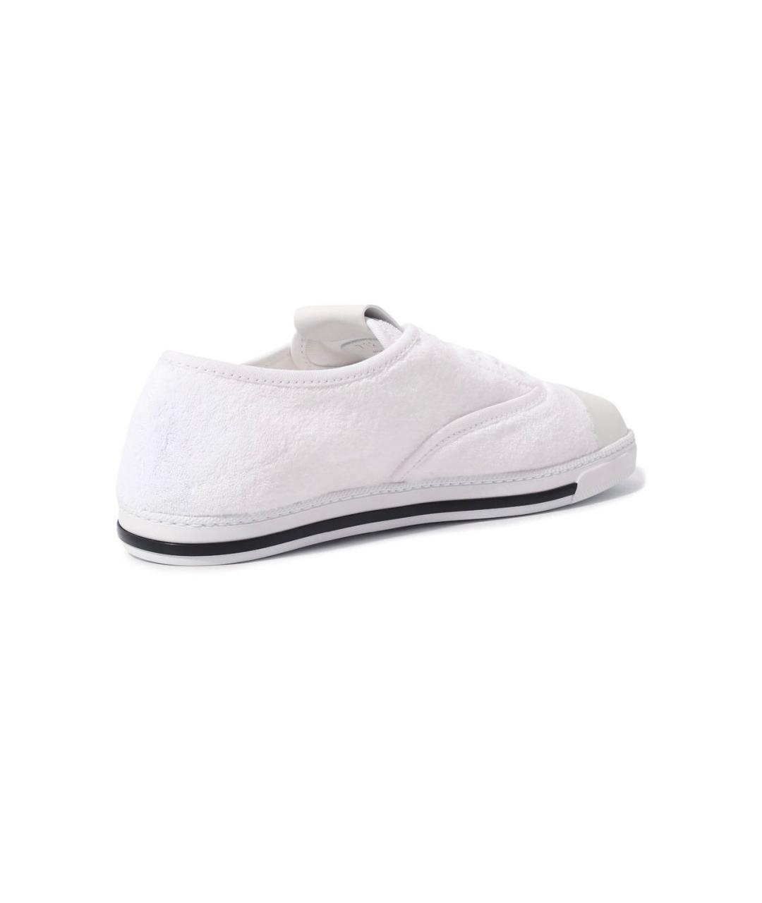 MIU MIU Белые текстильные кеды, фото 3