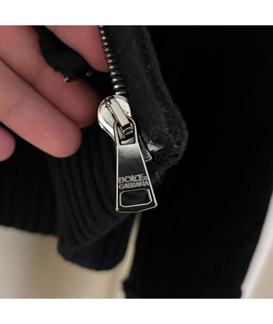 DOLCE&GABBANA Черный шерстяной кардиган, фото 7