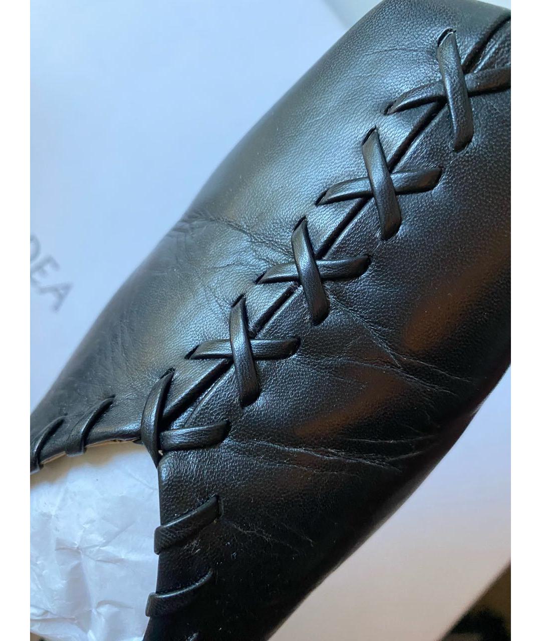 JIL SANDER Черные кожаные балетки, фото 5