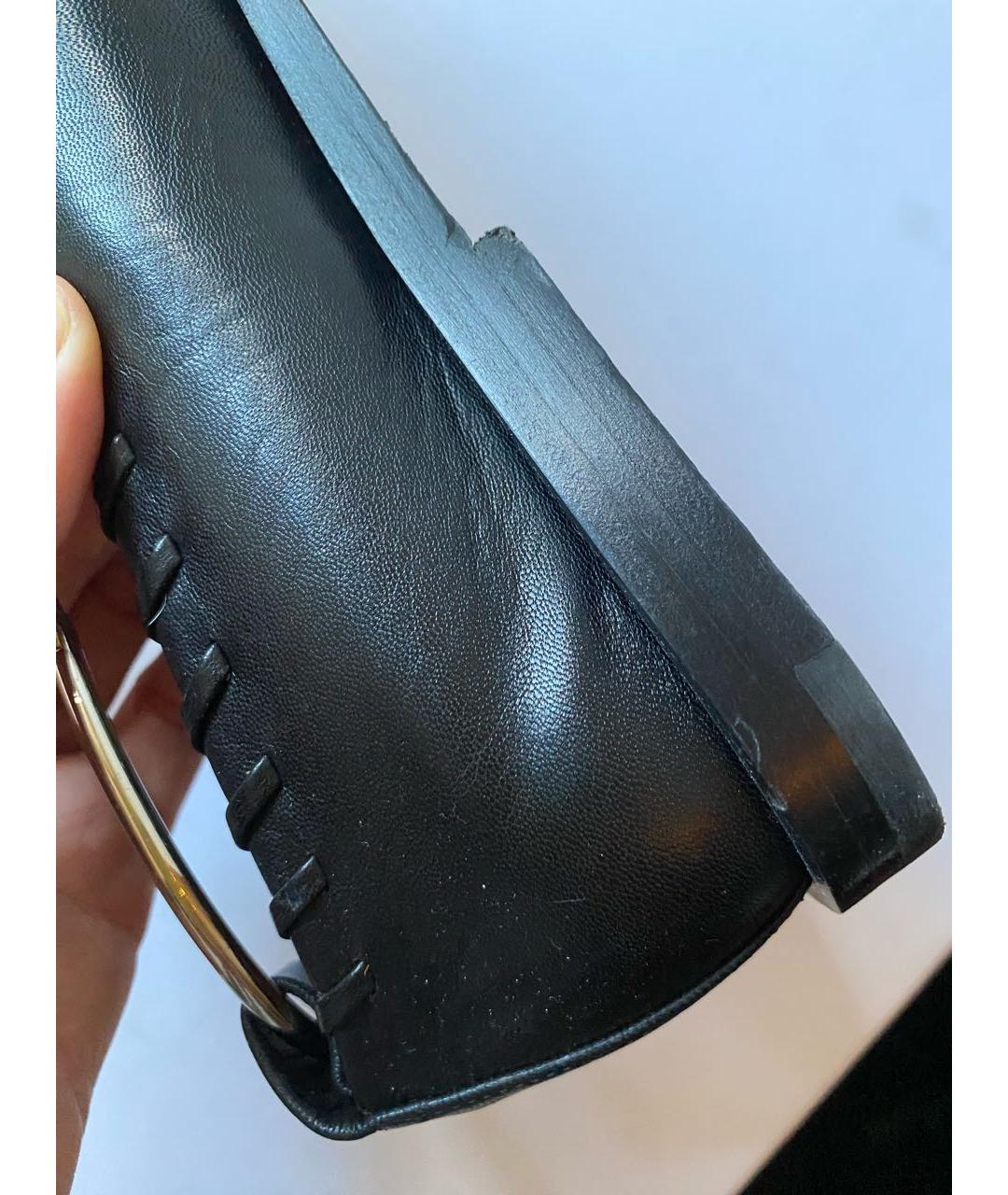 JIL SANDER Черные кожаные балетки, фото 3