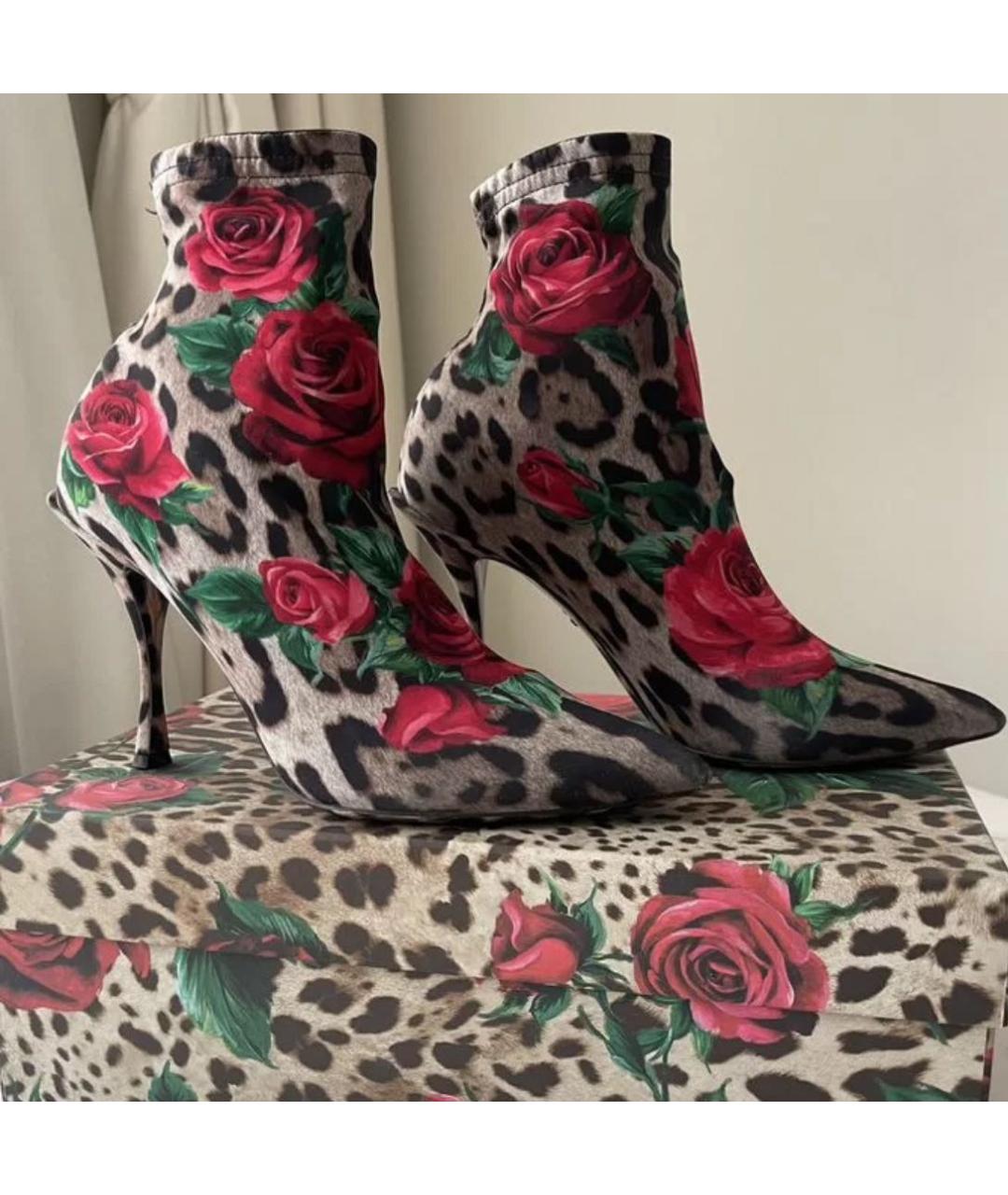 DOLCE&GABBANA Мульти кожаные ботильоны, фото 3