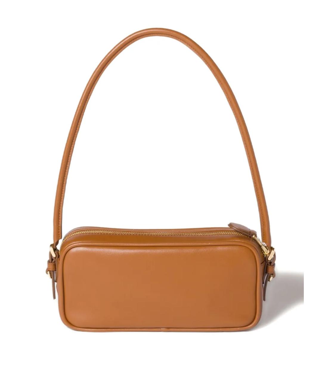 MIU MIU Коричневая кожаная сумка с короткими ручками, фото 2