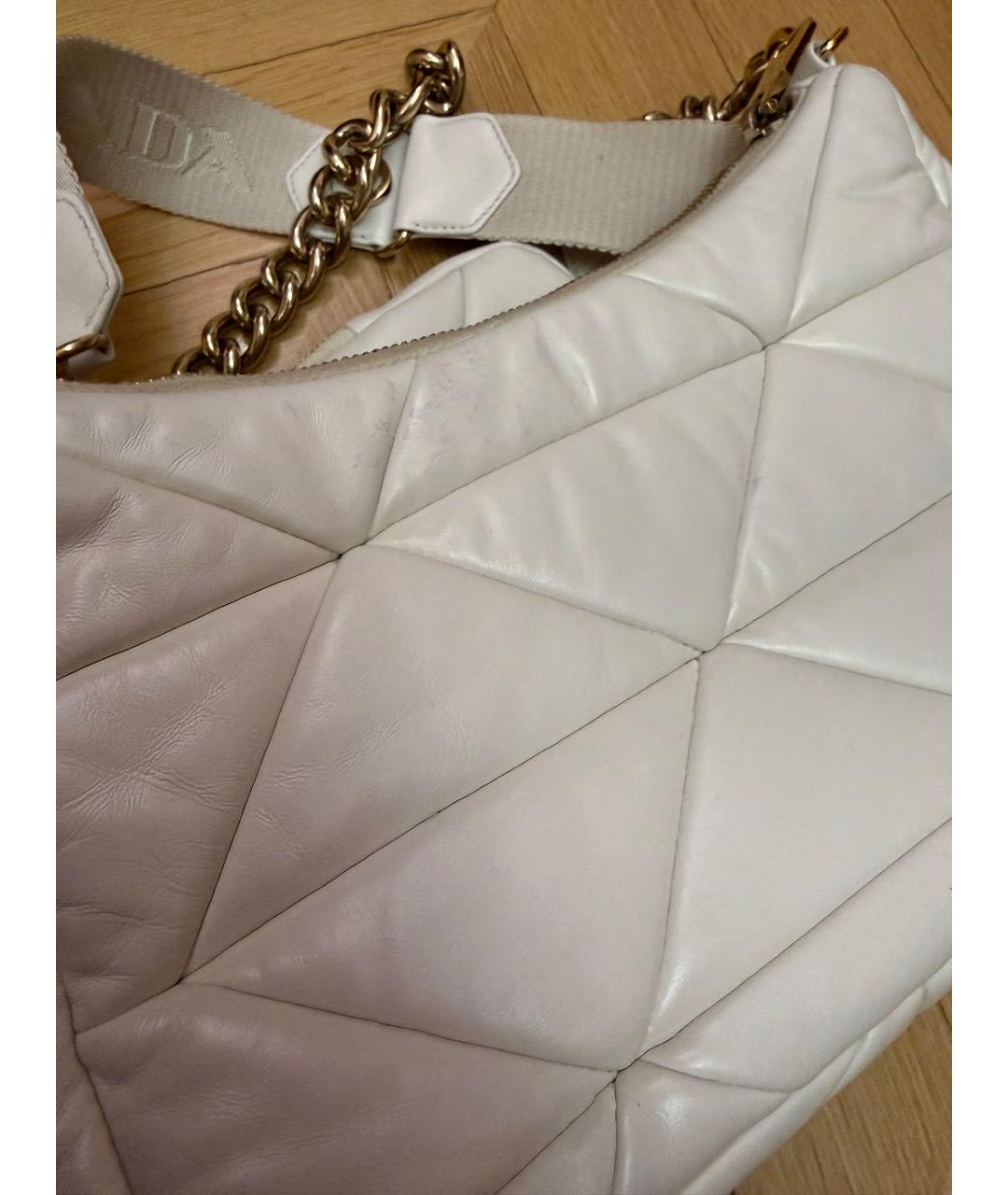 PRADA Белая кожаная сумка через плечо, фото 8