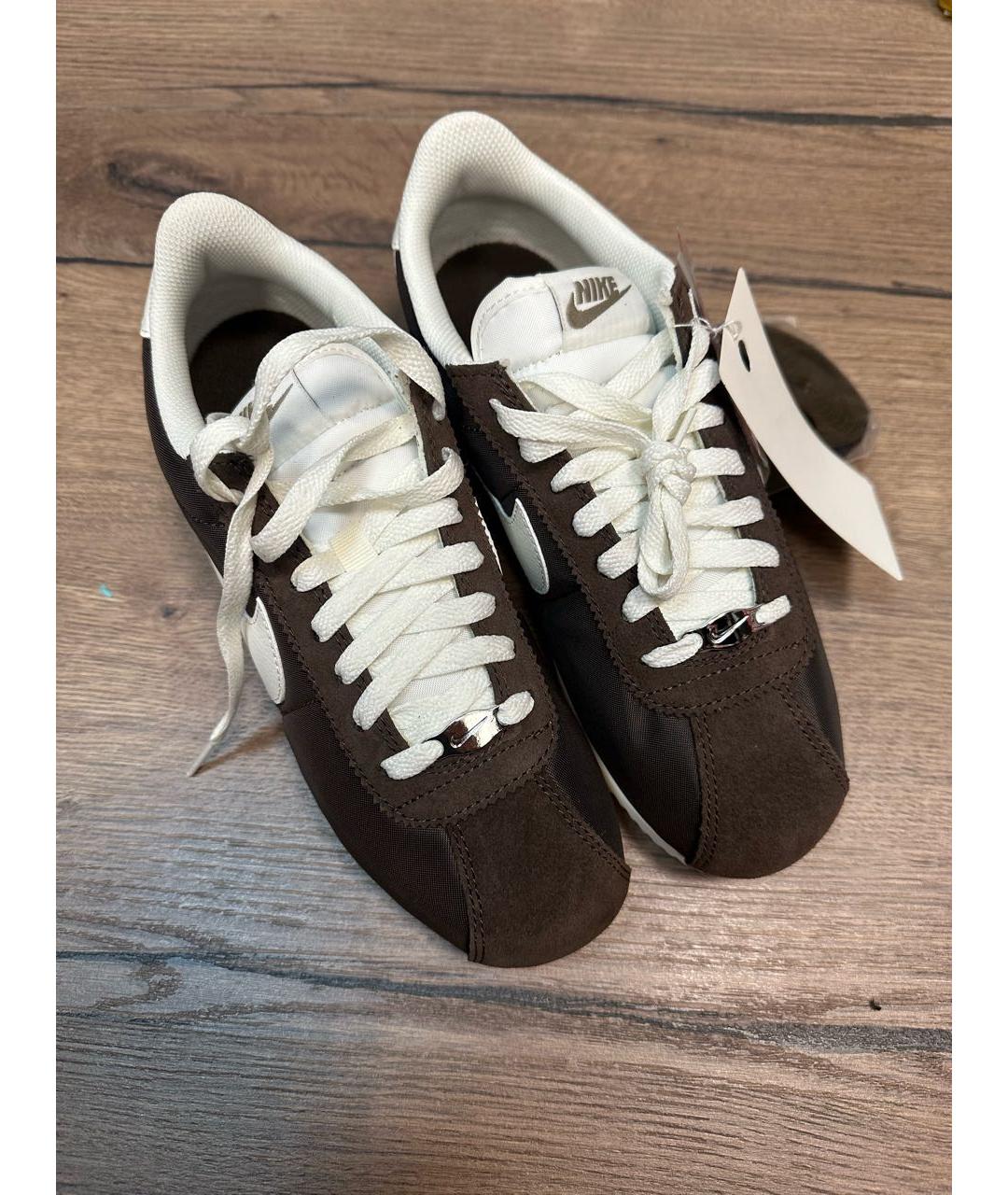 NIKE Коричневые текстильные кроссовки, фото 3