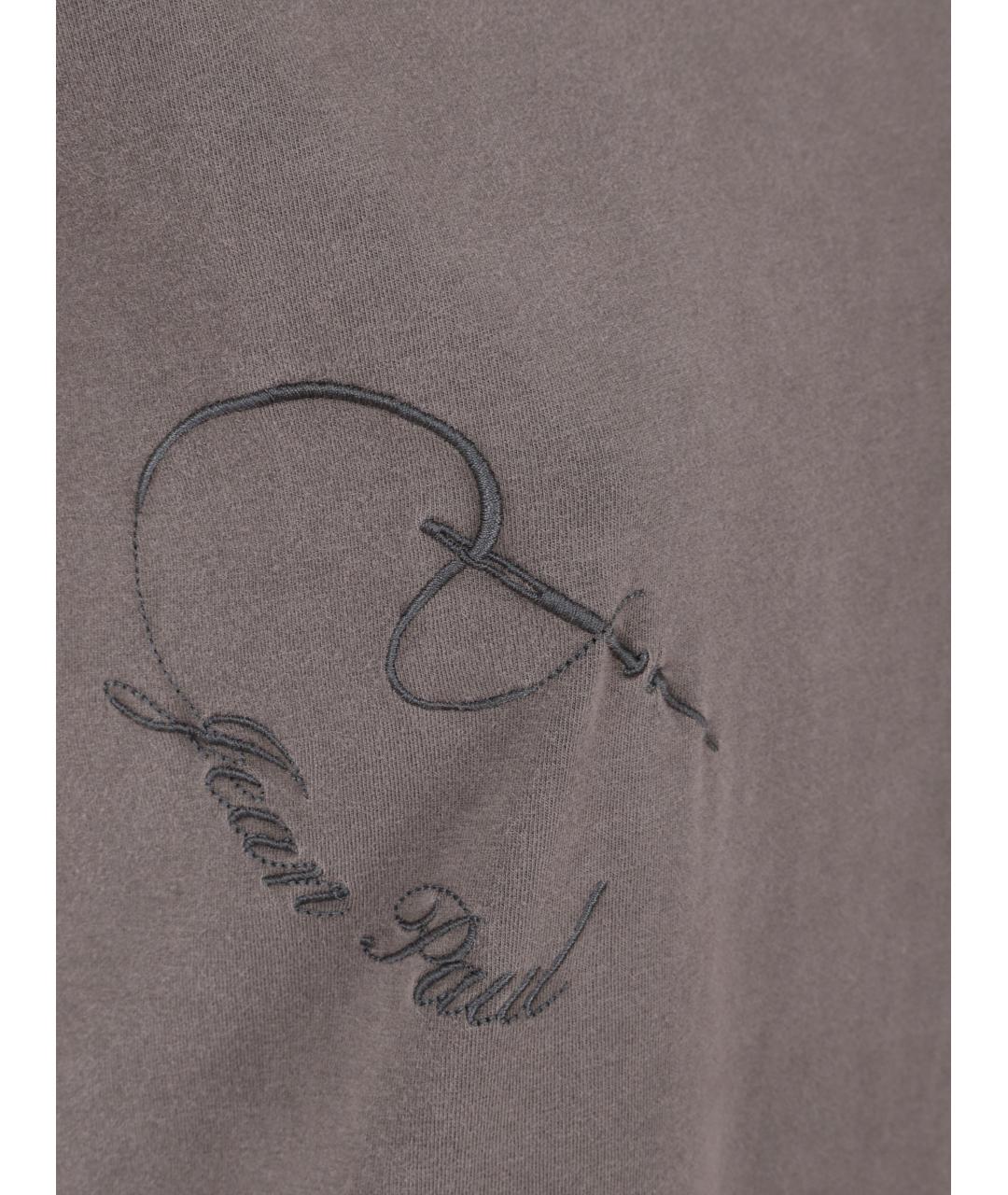 JEAN PAUL GAULTIER Серая хлопковая футболка, фото 3