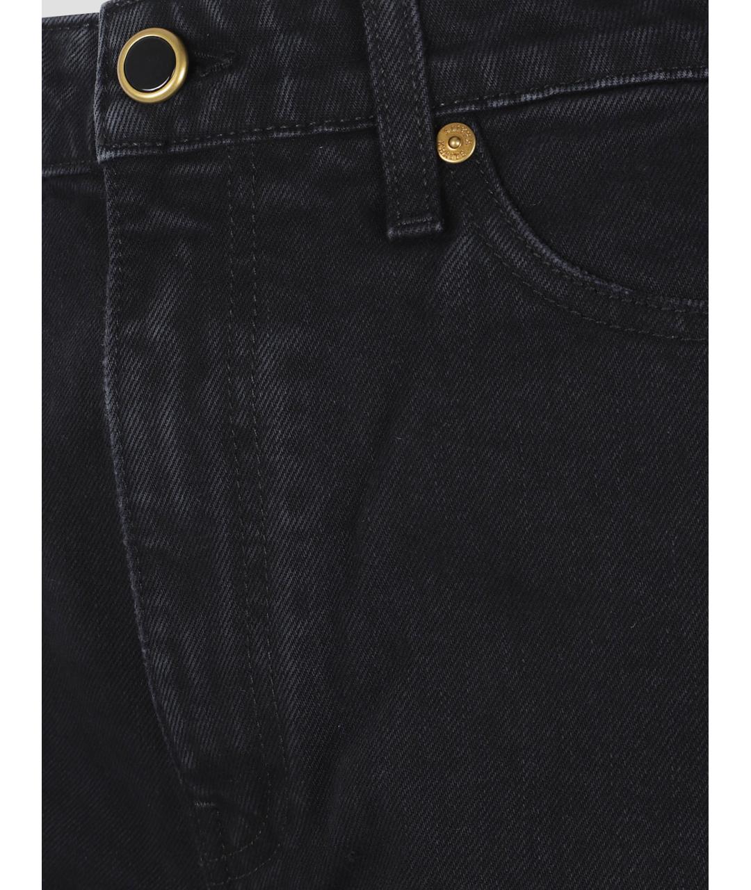 KHAITE Черные хлопковые прямые джинсы, фото 3