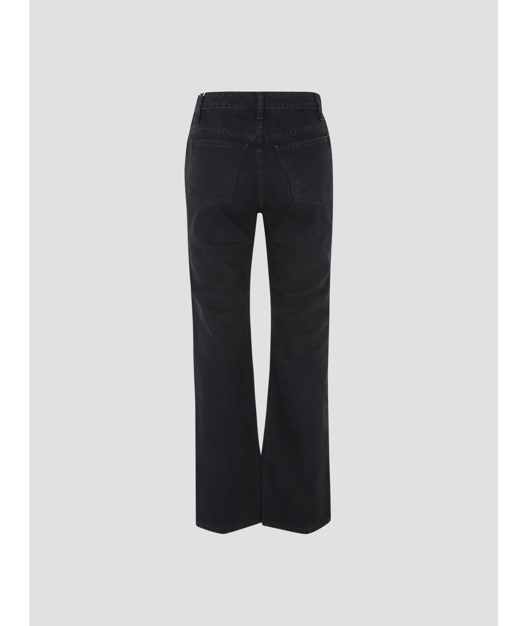 KHAITE Черные хлопковые прямые джинсы, фото 2