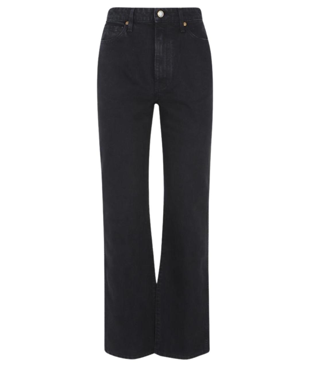 KHAITE Черные хлопковые прямые джинсы, фото 1