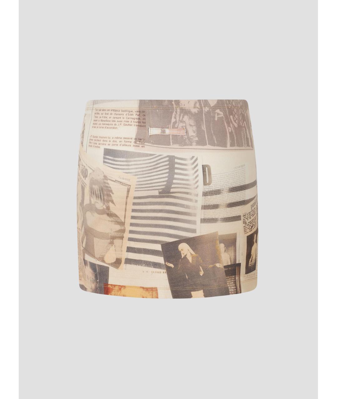 JEAN PAUL GAULTIER Мульти хлопковая юбка мини, фото 2