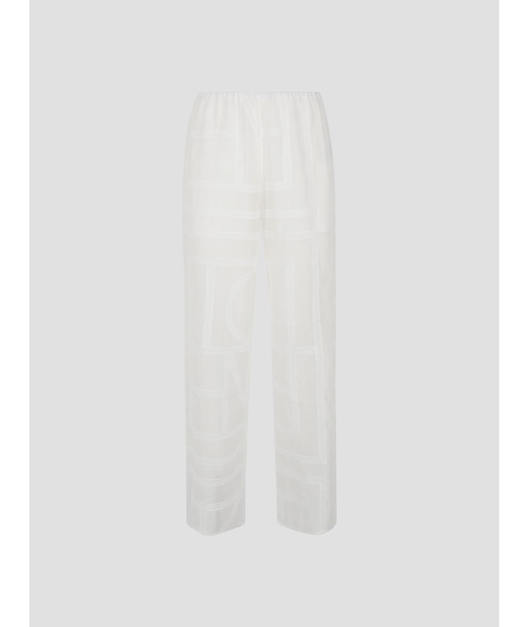 TOTEME Белые хлопковые прямые брюки, фото 8