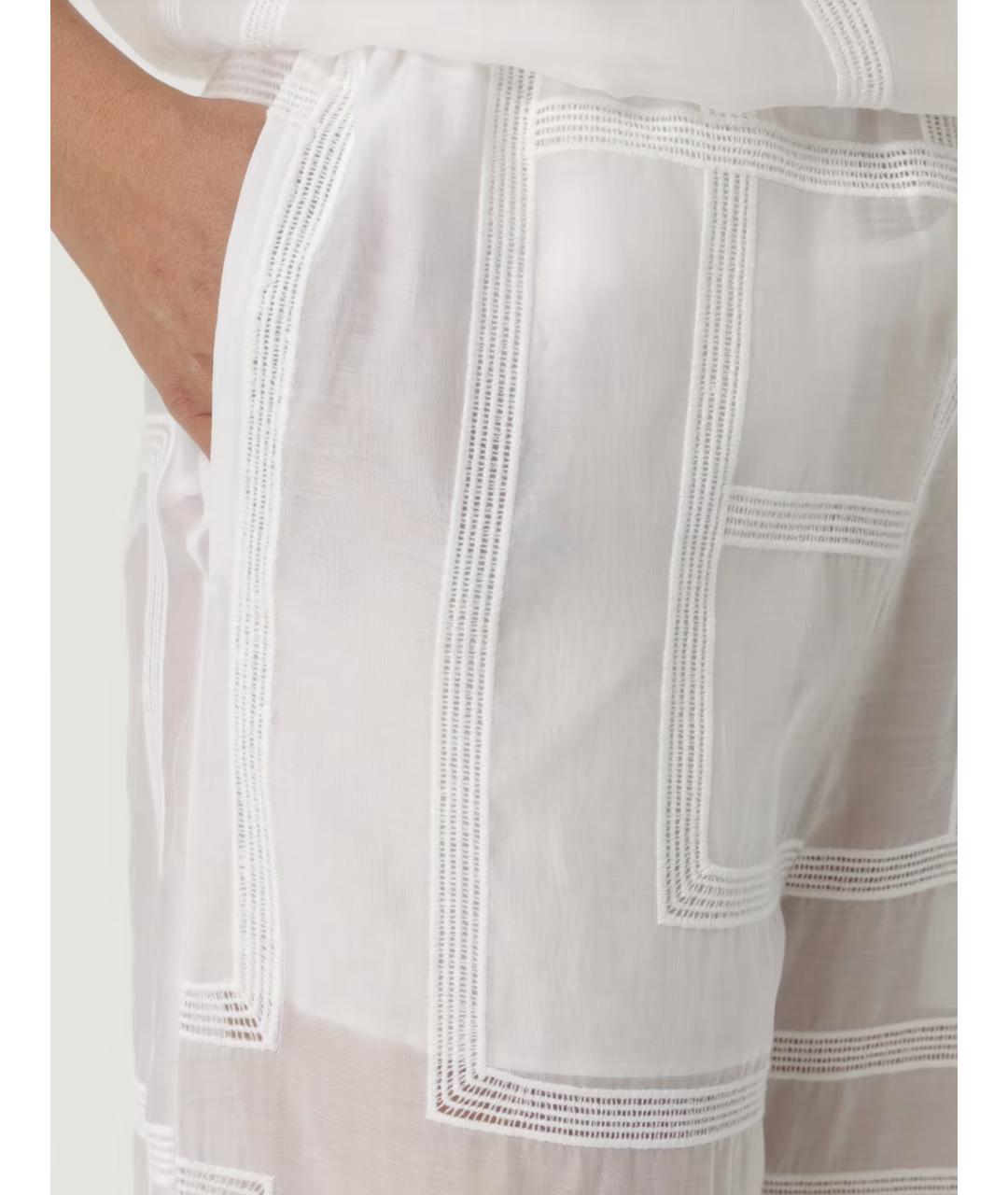 TOTEME Белые хлопковые прямые брюки, фото 7