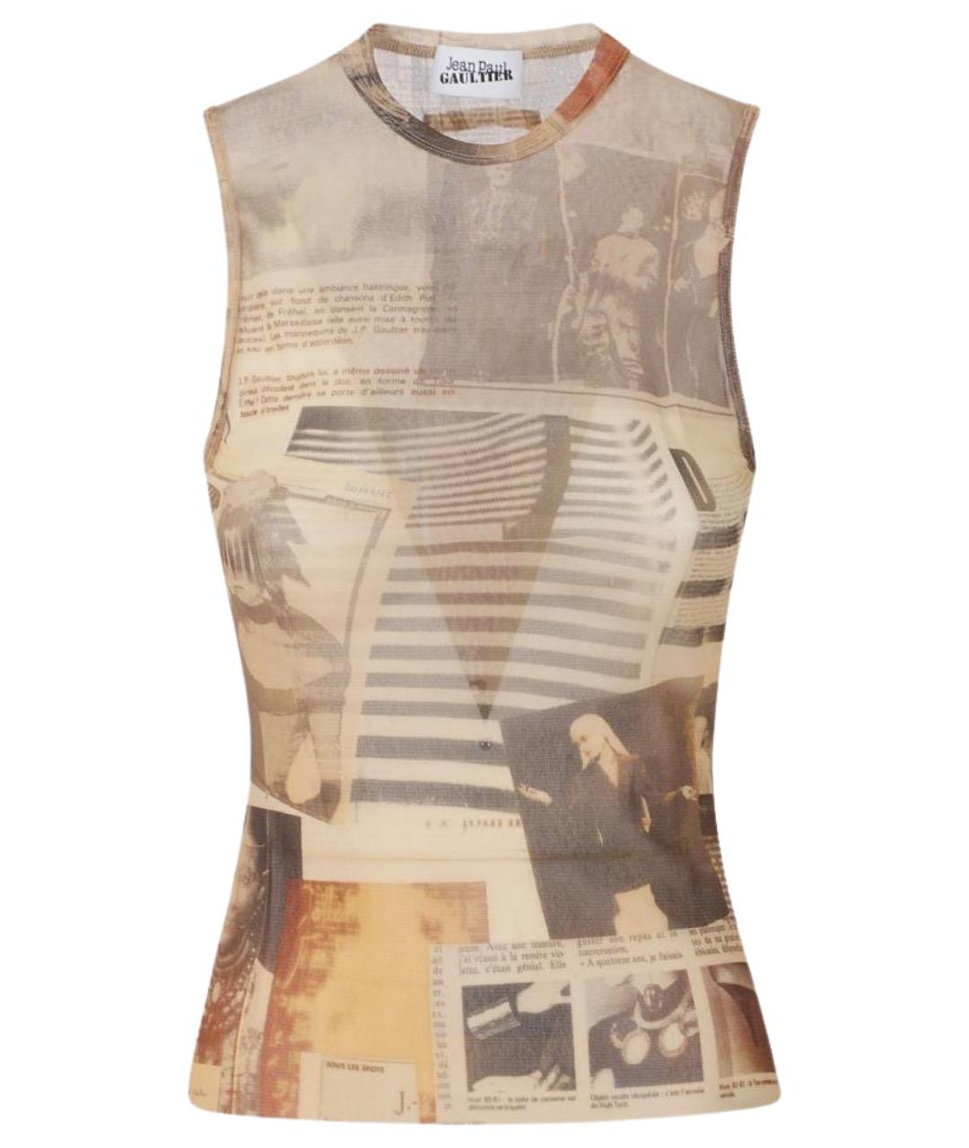 JEAN PAUL GAULTIER Мульти полиамидовая майка, фото 1